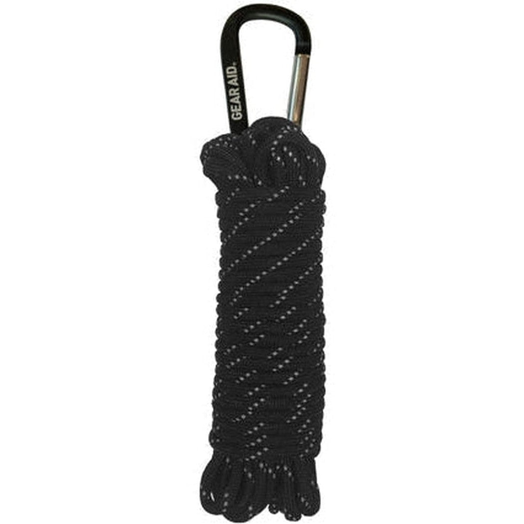 Gear Aid Heavy-Duty 550 Paracord-Camping - Tents & Shelters - Tent Accessories-Reflective Black-30 ft-Appalachian Outfitters