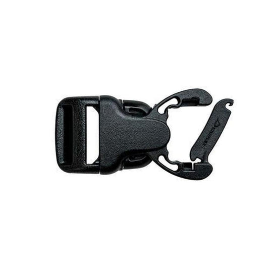 A black Gear Aid Snap Bar Repair Buckle with a 3/4" size, shown from a top-down angle against a white background.
