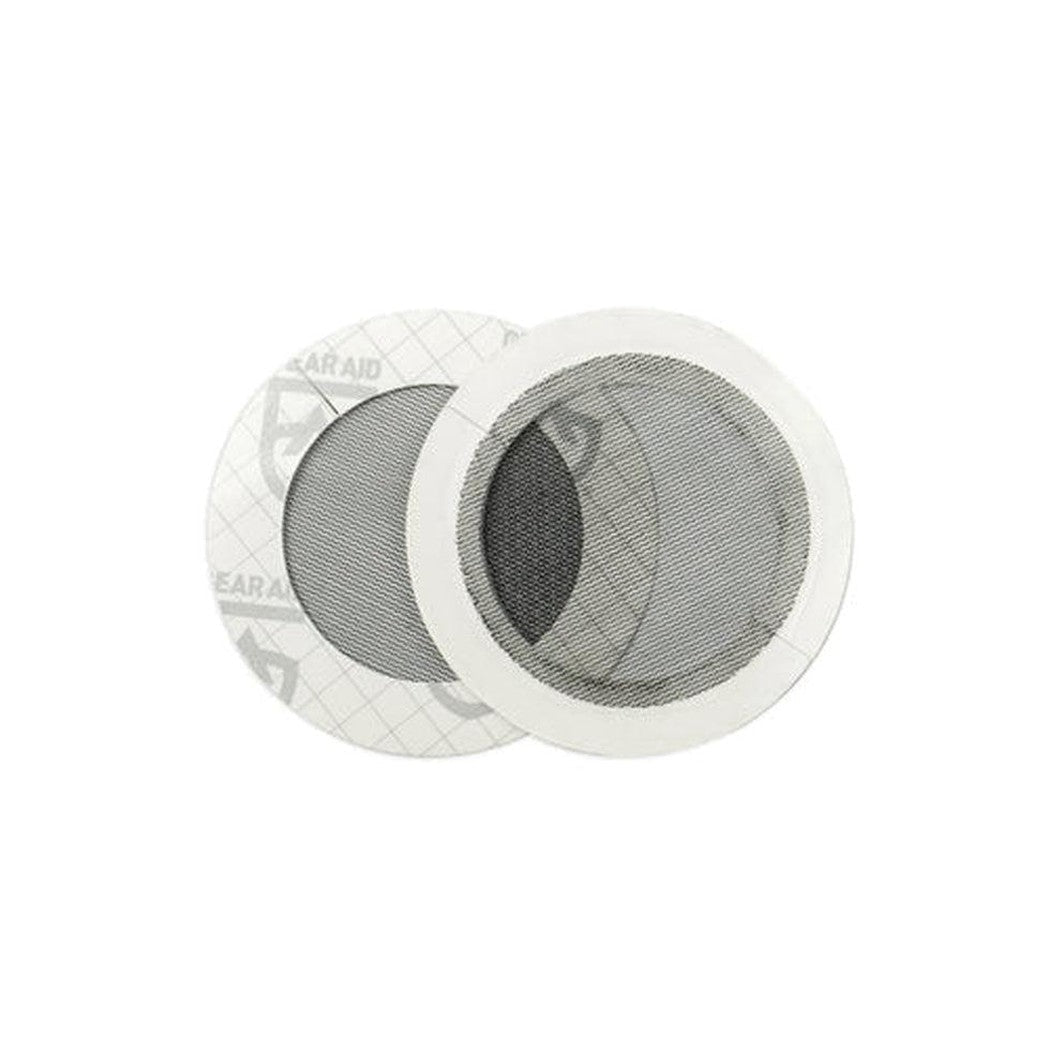 Two Gear Aid Tenacious Tape Mesh Patches 3" overlapping on a white background.