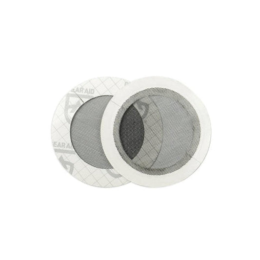 Two Gear Aid Tenacious Tape Mesh Patches 3" overlapping on a white background.