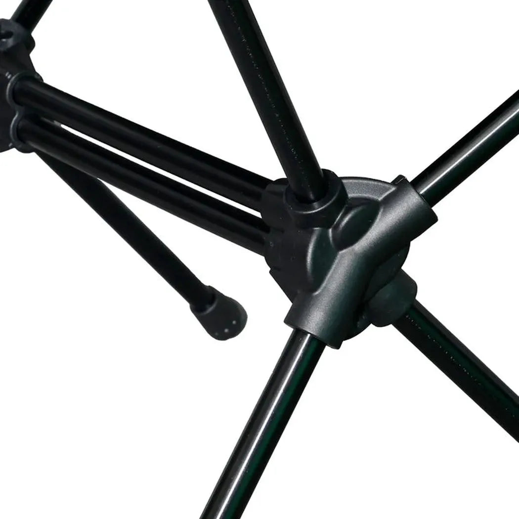 A close-up of the Grand Trunk Caddis HD Chair in Storm Blue showing the black metal frame and joint against a white background.