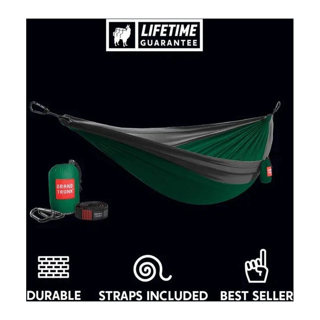 Grand Trunk Double Parachute Nylon Hammock with Straps-Camping - Tents & Shelters - Hammocks-Appalachian Outfitters
