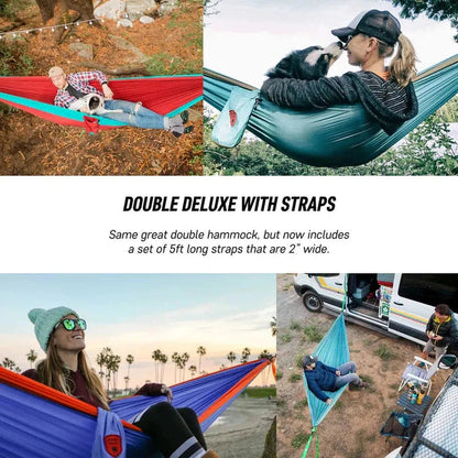 Grand Trunk Double Parachute Nylon Hammock with Straps-Camping - Tents & Shelters - Hammocks-Appalachian Outfitters