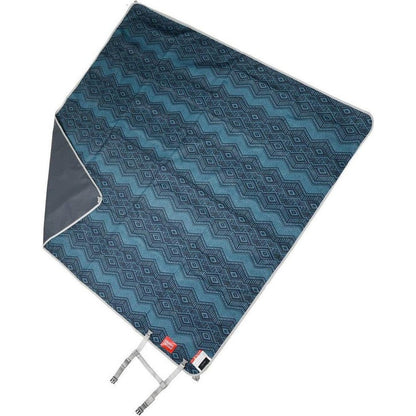 A top-down view of the Grand Trunk Meadow Mat in Horizon color, showing its pattern and attached straps.
