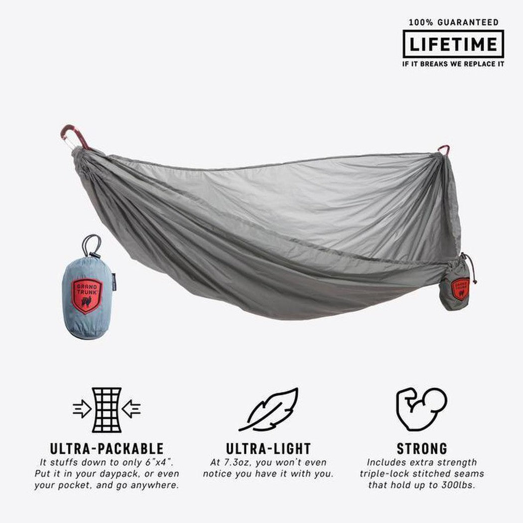 Grand Trunk Nano Hammock-Camping - Tents & Shelters - Hammocks-Gray-Appalachian Outfitters