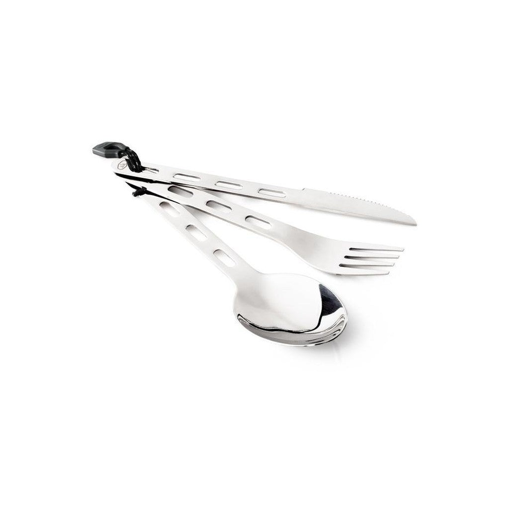 GSI Outdoors Glacier Stainless 3 pc. Ring Cutlery-Camping - Cooking - Utensils-Appalachian Outfitters