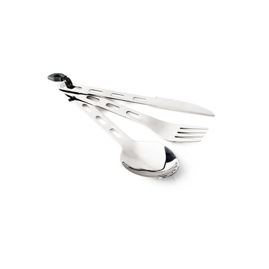 GSI Outdoors Glacier Stainless 3 pc. Ring Cutlery-Camping - Cooking - Utensils-Appalachian Outfitters
