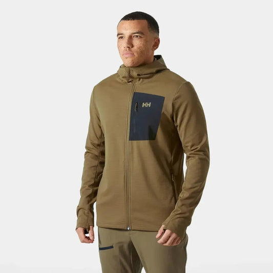 Helly Hansen Men's Versalite Hooded Fleece Jacket-Men's - Clothing - Jackets & Vests-Sepia-M-Appalachian Outfitters