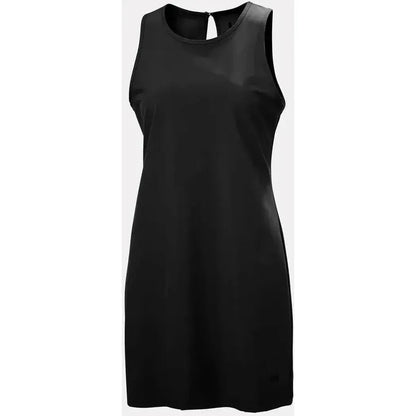 A front view of the Helly Hansen Women's AWE Hiking Dress in Black against a plain white background.