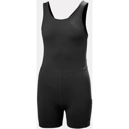 A front view of the Helly Hansen Women's AWE Hiking Dress in Black against a white background.