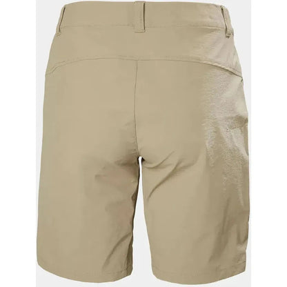 Back view of the Helly Hansen Women's Brona Softshell Shorts in Pebble showing the back pockets and stitching against a plain background.