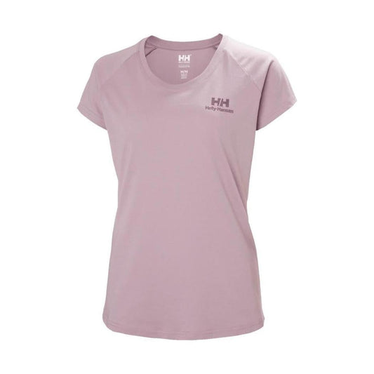 A front view of the Helly Hansen Women's Nord Graphic Drop T-shirt in Navy against a white background.