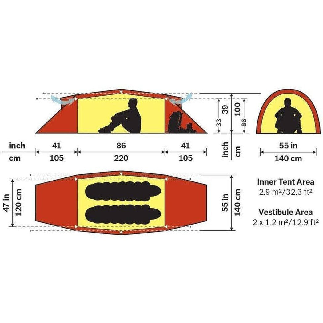 Hilleberg Kaitum 2-Camping - Tents & Shelters - Tents-Appalachian Outfitters