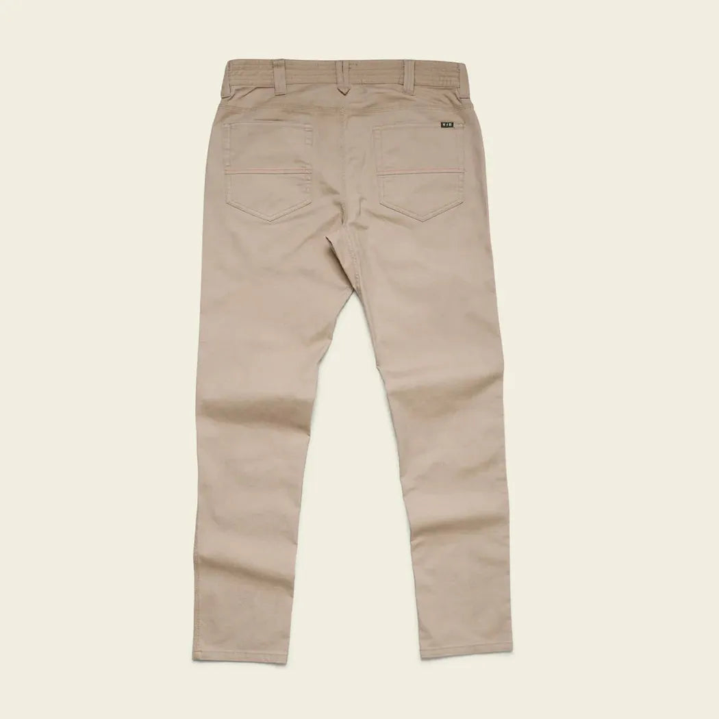 Back view of the Howler Brothers Frontside 5-Pocket Pants in Faded Khaki against a plain background.