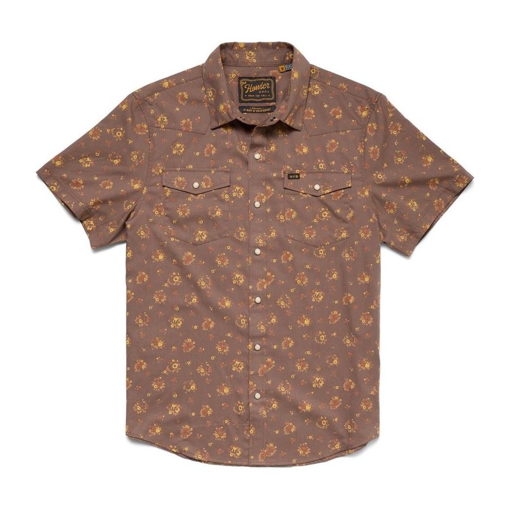 Howler Brothers Men's H Bar B Snapshirt-Men's - Clothing - Tops-Bouquets: Morel-M-Appalachian Outfitters