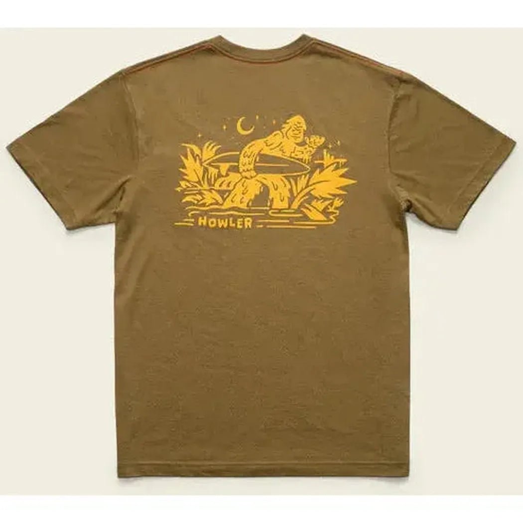 Howler Brothers Men's Pocket T-Shirt-Men's - Clothing - Tops-Squatch Rider : Ivy Green-M-Appalachian Outfitters