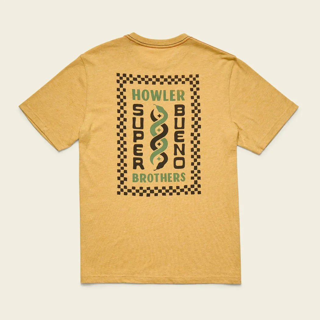 Howler Brothers Select T-Men's - Clothing - Tops-Super Bueno Serpientes : Honey Heather-M-Appalachian Outfitters