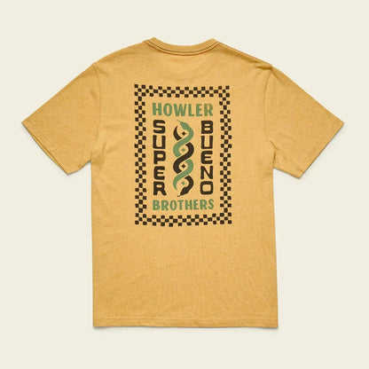 Howler Brothers Select T-Men's - Clothing - Tops-Super Bueno Serpientes : Honey Heather-M-Appalachian Outfitters