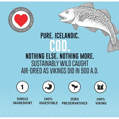 Icelandic+ 100% Wild-Caught Icelandic Cod Skin Chews for Dogs-Pets - Treats-Appalachian Outfitters