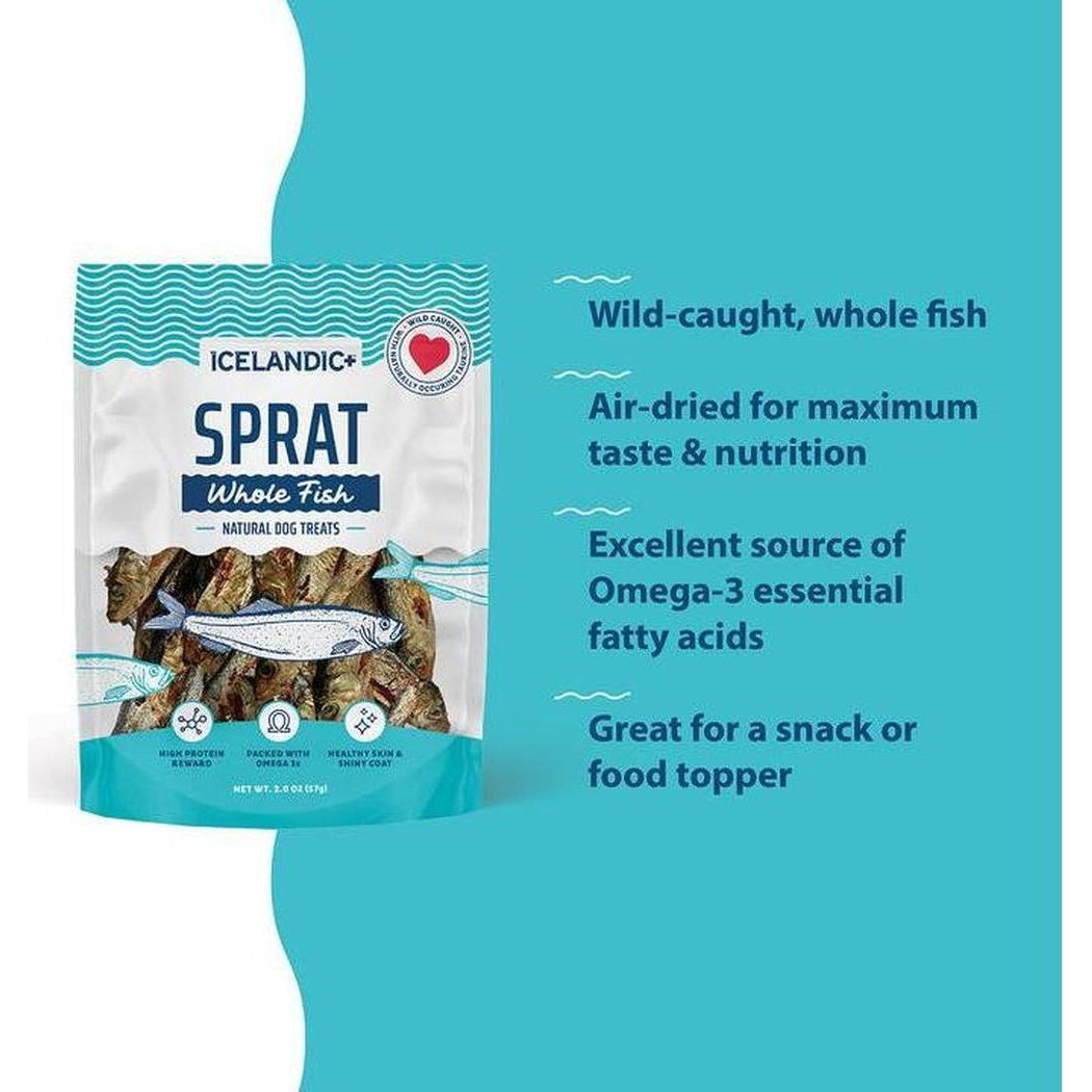 Icelandic+ Sprat Whole Fish Dog Treats-Pets - Treats-Appalachian Outfitters