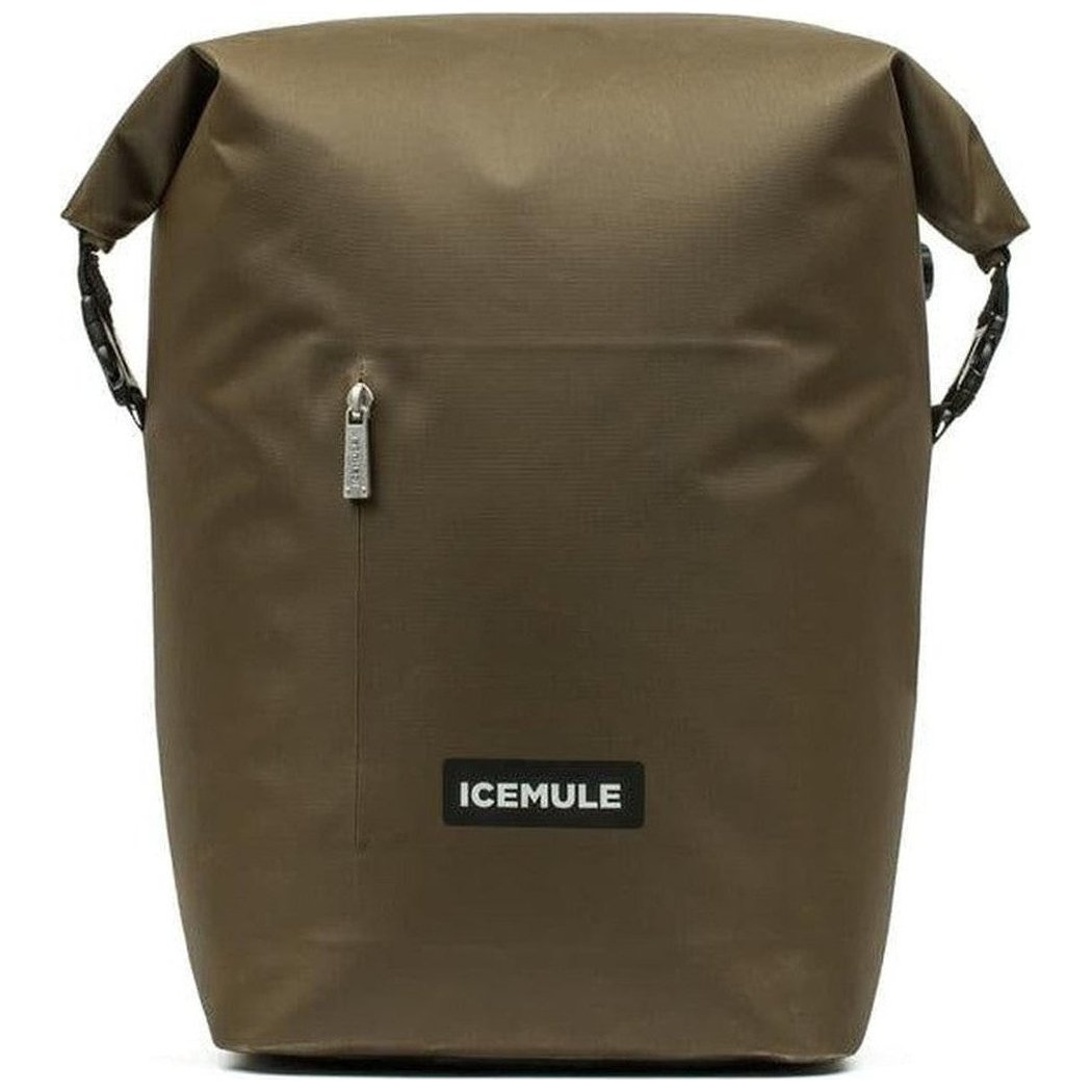 A front view of the Bark IceMule R-Jaunt 20L cooler showing the front zip pocket and logo against a white background.