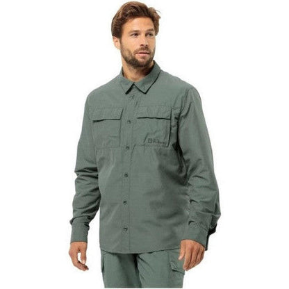 Jack Wolfskin Men's Barrier Long Sleeve Shirt-Men's - Clothing - Tops-Appalachian Outfitters