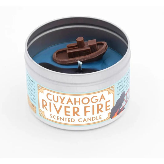 JD and Kate Industries Cuyahoga River Fire Scented Candle-Accessories - Novelty - Decor-Appalachian Outfitters