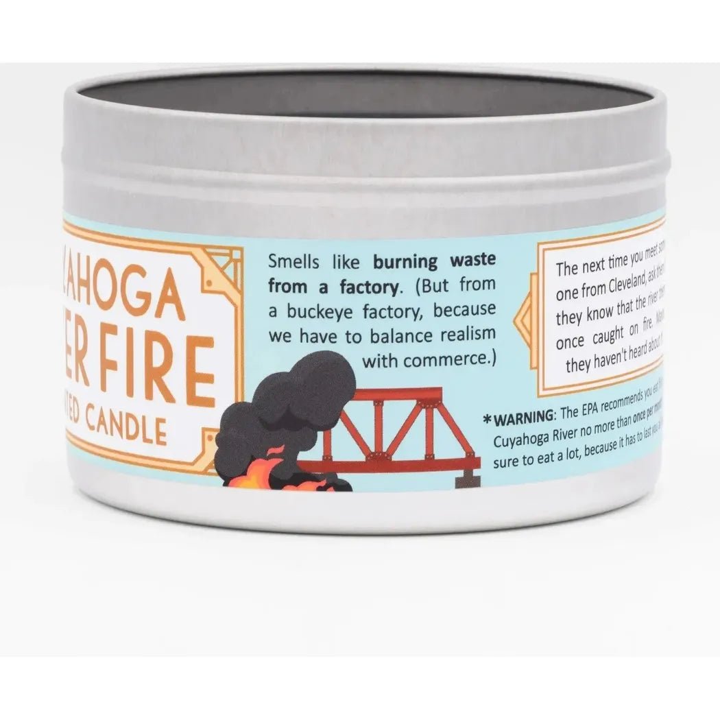 JD and Kate Industries Cuyahoga River Fire Scented Candle-Accessories - Novelty - Decor-Appalachian Outfitters
