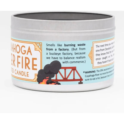 JD and Kate Industries Cuyahoga River Fire Scented Candle-Accessories - Novelty - Decor-Appalachian Outfitters