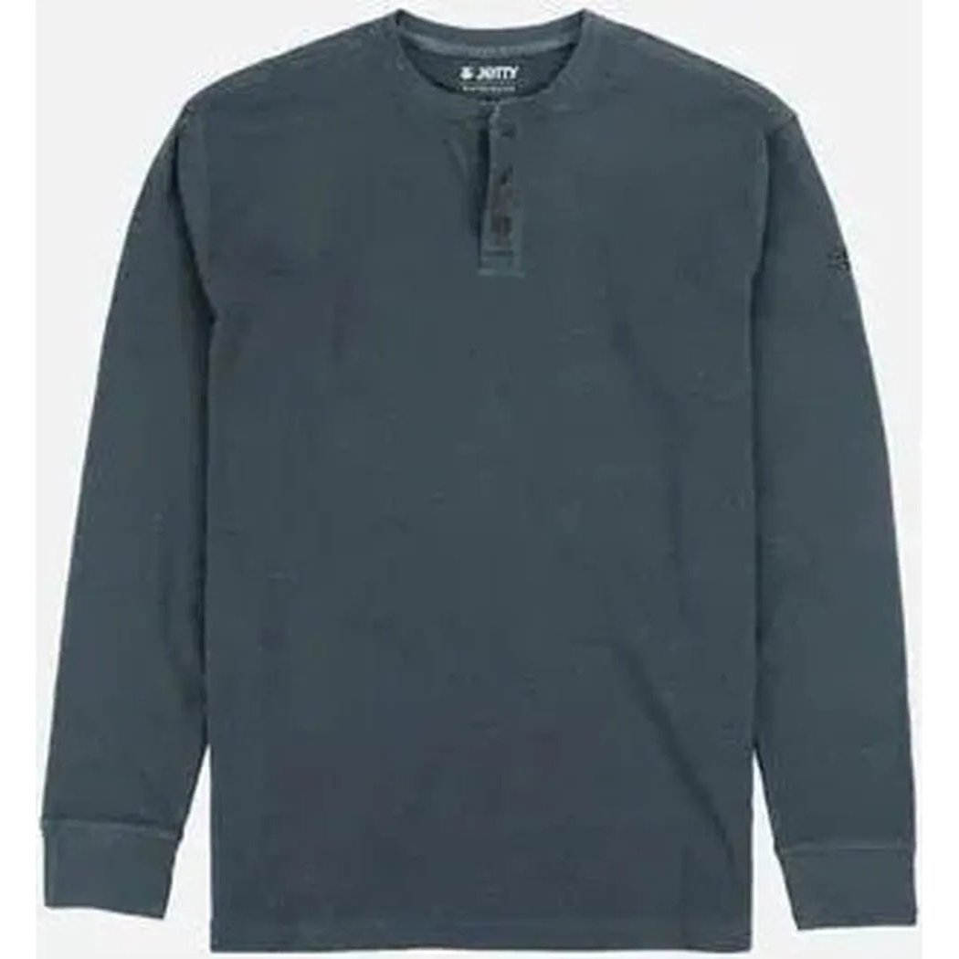 Jetty Men's Seabed Waffle Henley Long Sleeve-Men's - Clothing - Tops-Navy-M-Appalachian Outfitters