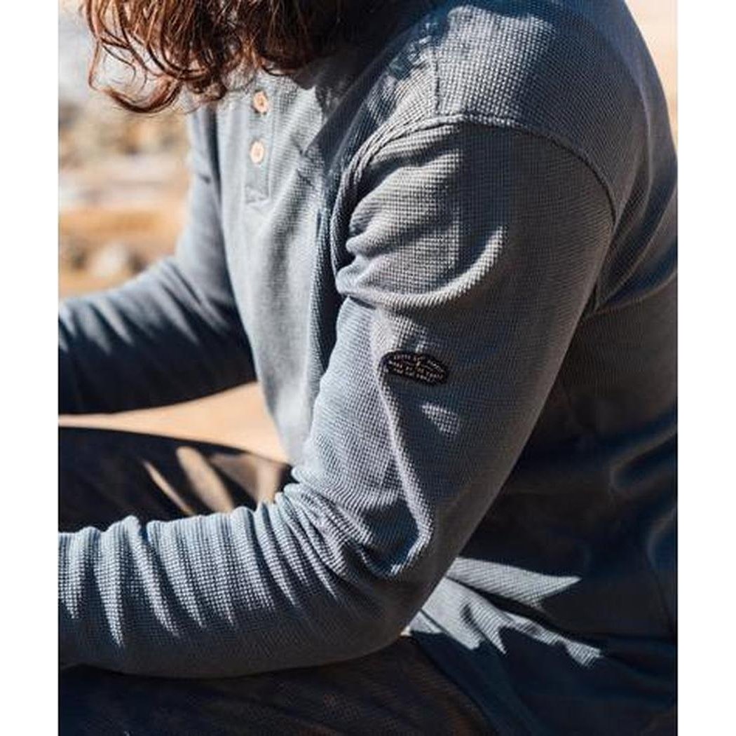 Jetty Men's Seabed Waffle Henley Long Sleeve-Men's - Clothing - Tops-Appalachian Outfitters