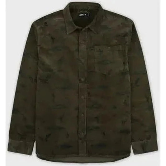 Jetty Men's Shoals Corduroy Shirt-Men's - Clothing - Tops-Olive-M-Appalachian Outfitters