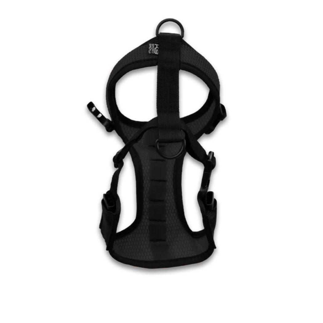 A front view of the K9 Sport Sack Walk-on with Harness & Storage in Anthracite Black against a white background.
