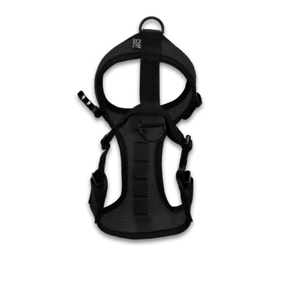 A front view of the K9 Sport Sack Walk-on with Harness & Storage in Anthracite Black against a white background.