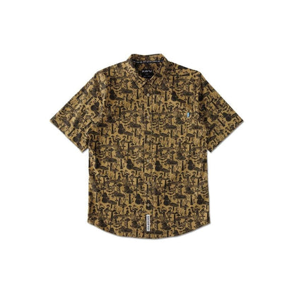A front view of the Kavu Men's Festaruski in Naturally Lost At Sea with a white background.