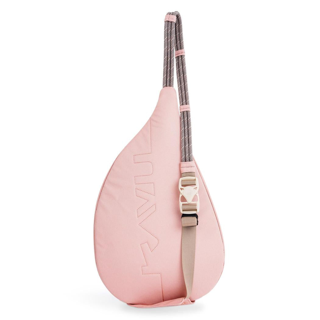 Side view of the Kavu Mini Rope Sling in Pink showing the adjustable strap and white background.