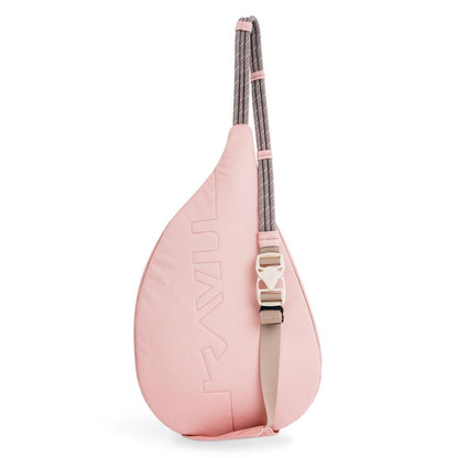 Side view of the Kavu Mini Rope Sling in Pink showing the adjustable strap and white background.