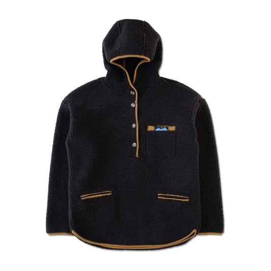 A front view of the Kavu Women's Roselake in Coffee showing the hood and chest pocket against a white background.
