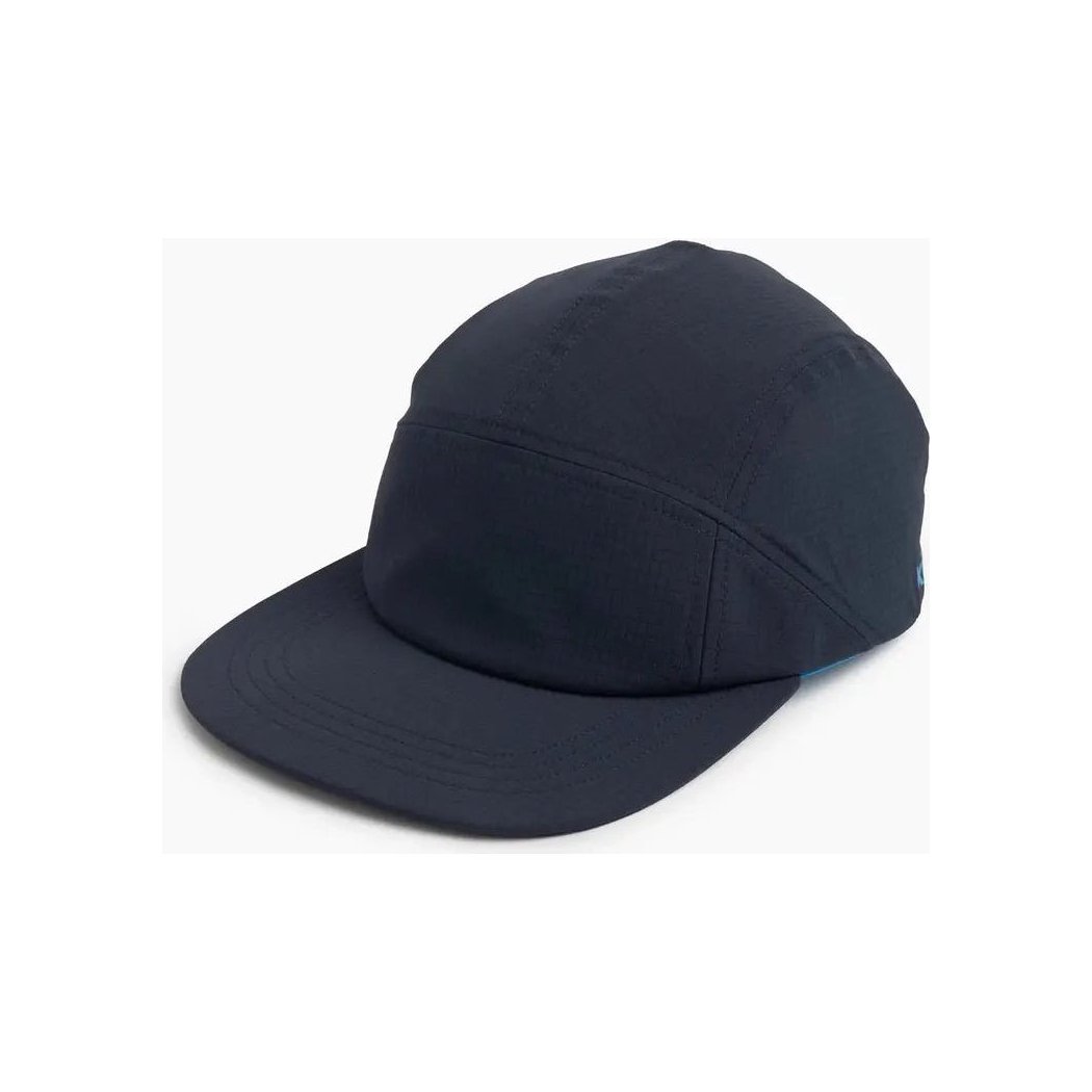 A front view of the Kuhl Breeze Cap in Pirate Blue with a flat brim against a white background.