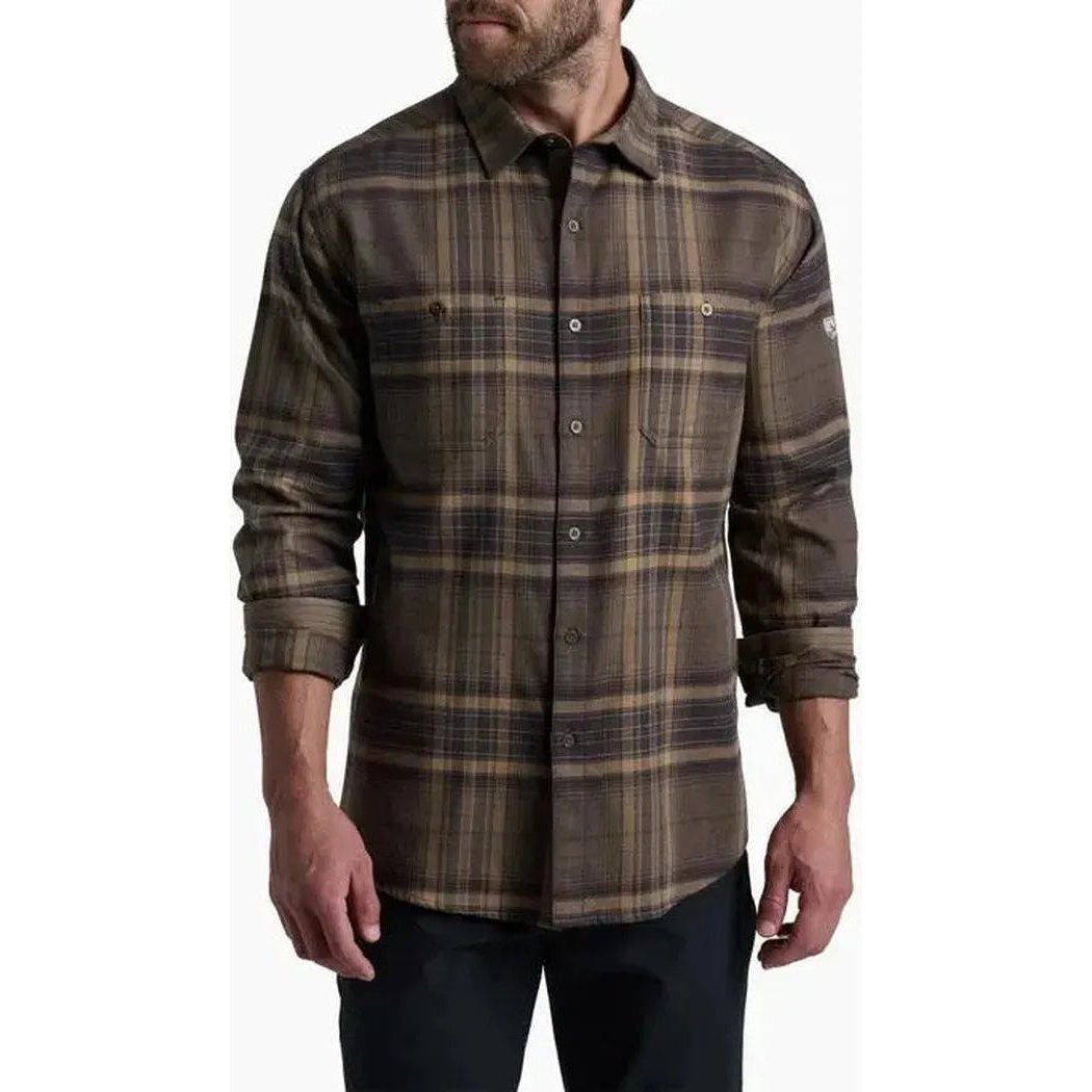 Kuhl Men's Fugitive Flannel Long Sleeve-Men's - Clothing - Tops-Roasted Barley-M-Appalachian Outfitters
