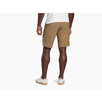 Back view of the Kuhl Men's Renegade™ Short in Charcoal Blue on a model wearing white sneakers against a white background.