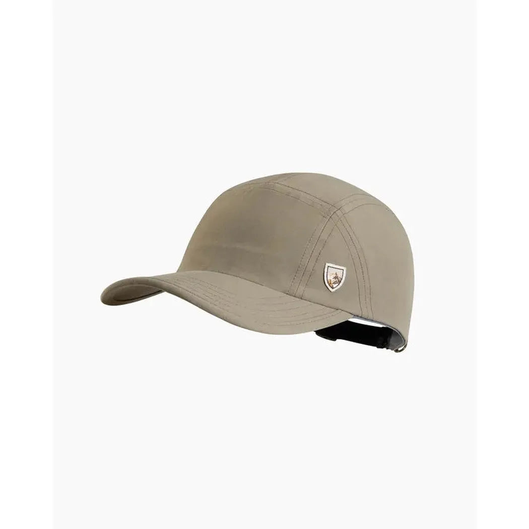 A front view of the Kuhl Renegade Hat in Burnt Olive showing the small logo on the side against a white background.
