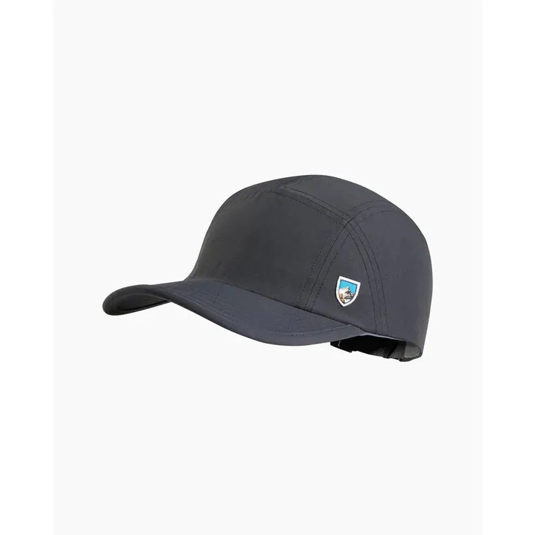 Side view of the Kuhl Renegade Hat in Burnt Olive showing the small logo patch on the front against a white background.