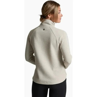 Back view of the Kuhl Women's Argenta Pullover in Moon Light on a model against a white background.