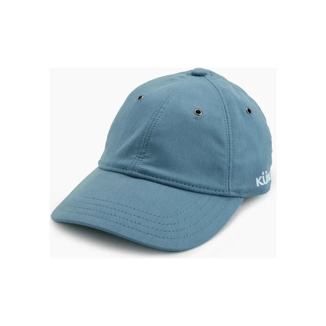 A front view of the Kuhl Women's Cabo Cap in Alpine Lake color showing the adjustable strap and white background.