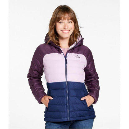 L.L.Bean Display Sample - Women's Beans Down Hooded Jacket Stripe-Women's - Clothing - Jackets & Vests-Appalachian Outfitters