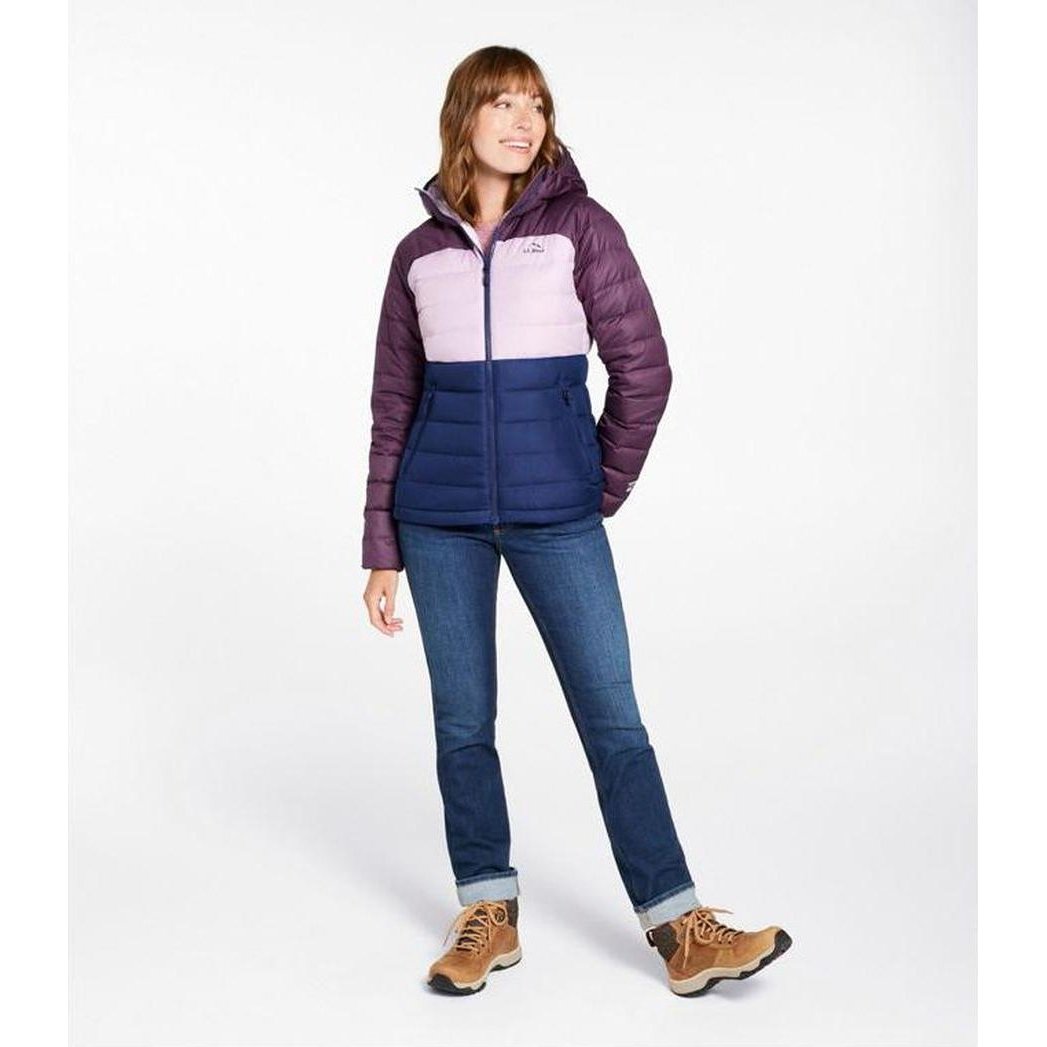 L.L.Bean Display Sample - Women's Beans Down Hooded Jacket Stripe-Women's - Clothing - Jackets & Vests-Appalachian Outfitters