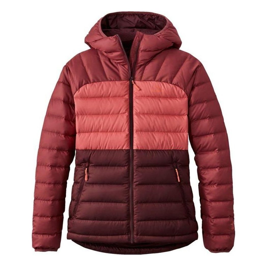 L.L.Bean Display Sample - Women's Beans Down Hooded Jacket Stripe-Women's - Clothing - Jackets & Vests-Burgundy Brown/Rosewood-S-Appalachian Outfitters