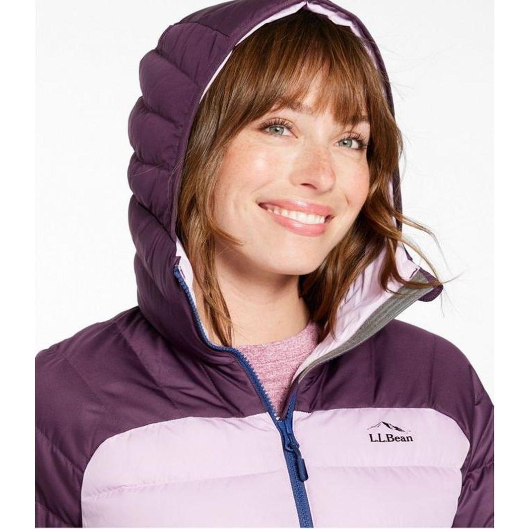 L.L.Bean Display Sample - Women's Beans Down Hooded Jacket Stripe-Women's - Clothing - Jackets & Vests-Appalachian Outfitters