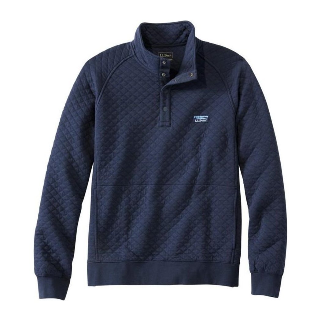 L.L.Bean Men's Bean's Quilted Sweatshirt-Men's - Clothing - Tops-Classic Navy-M-Appalachian Outfitters